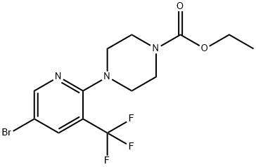 4-(5-溴-3-(三氟甲基)吡啶-2-基)哌嗪-1-羧酸乙酯 结构式