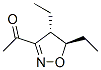 Ethanone, 1-(4,5-diethyl-4,5-dihydro-3-isoxazolyl)-, trans- (9CI) 结构式