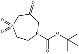 tert-butyl 6-oxo-1,4-thiazepane-4-carboxylate 1,1-dioxide 结构式