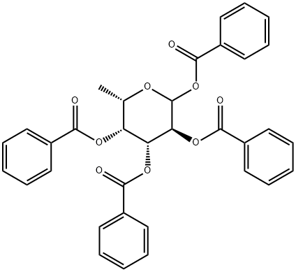 1,2,3,4-四-O-苯甲酰基-L-吡喃岩藻糖 结构式