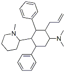 2-[3-Allyl-4-(dimethylamino)-2,6-diphenylcyclohexyl]-1-methylpiperidine 结构式