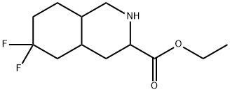 Ethyl 6,6-difluoro-octahydroisoquinoline-3-carboxylate 结构式