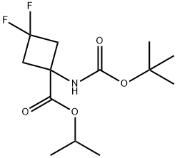 丙-1-基1-{[(叔丁氧基)羰基]氨基}-3,3-二氟环丁烷-1-羧酸酯 结构式