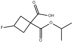 3-氟-1-[(丙-2-基氧基)羰基]环丁烷-1-羧酸 结构式