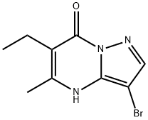 3-溴-6-乙基-5-甲基-4H,7H-吡唑并[1,5-A]嘧啶-7-酮 结构式