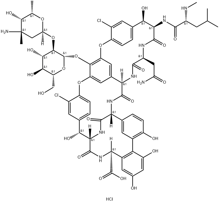 盐酸万古霉素 结构式