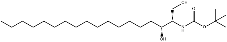 N-[(1S,2R)-2-Hydroxy-1-(hydroxyMethyl)heptadecyl]carbaMic Acid 1,1-DiMethylethyl Ester 结构式