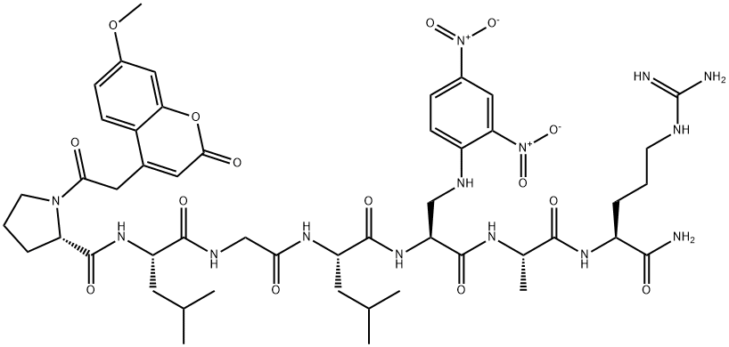 MCA-PRO-LEU-GLY-LEU-DAP(DNP)-ALA-ARG-NH2 结构式
