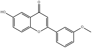 6-羟基-3-甲氧基黄酮 结构式