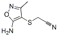 Acetonitrile, [(5-amino-3-methyl-4-isoxazolyl)thio]- (9CI) 结构式