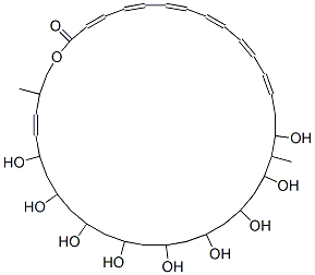 (3E,5E,7E,9E,11E,13E,33Z)-16,18,20,22,24,26,28,30,32-nonahydroxy-17,35-dimethyl-1-oxacyclohexatriaconta-3,5,7,9,11,13,33-heptaen-2-one 结构式