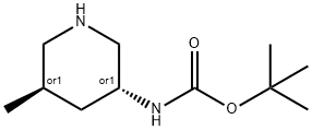 trans-3-(Boc-amino)-5-methylpiperidine 结构式