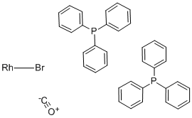 羰基溴双三苯基磷基钌(I) 结构式