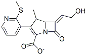 6-(2'-hydroxyethylidene)-4-methyl-3-(2-(methylthio)pyridinyl)-7-oxo-1-azabicyclo(3.2.0)hept-2-ene-2-carboxylate 结构式