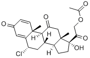 氯泼尼松 21-乙酸酯 结构式