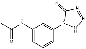 1-(3-乙酰胺基)苯基-5-巯基四氮唑 结构式