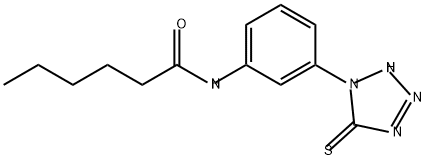 N-[3-[(4,5-Dihydro-5-thioxo-1H-tetrazol)-1-yl]phenyl]hexanamide 结构式