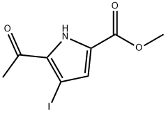 Methyl 5-acetyl-4-iodo-1H-pyrrole-2-carboxylate 结构式