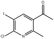 1-(6-Chloro-5-iodo-2-methylpyridin-3-yl)ethan-1-one 结构式