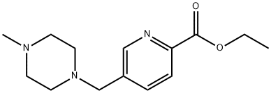 Ethyl 5-[(4-methylpiperazin-1-yl)-methyl]pyridine-2-carboxylate 结构式