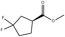 (S)-Methyl 3,3-difluorocyclopentanecarboxylate 结构式