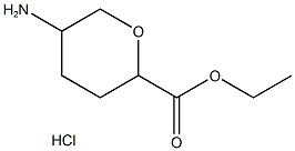 Ethyl 5-amino-tetrahydro-pyran-2-carboxylate hydrochloride 结构式