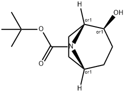 exo-8-Boc-2-hydroxy-8-azabicyclo[3.2.1]octane 结构式