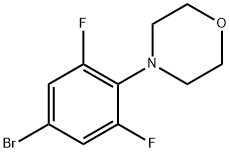 4-(2,6-二氟-4-溴苯基)吗啉 结构式
