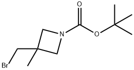 3-(溴甲基)-3-甲基氮杂环丁烷-1-羧酸叔丁酯 结构式