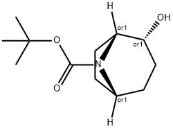 endo-8-Boc-2-hydroxy-8-azabicyclo[3.2.1]octane 结构式
