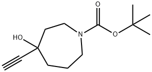 1-Boc-4-ethynyl-4-hydroxyazepane 结构式