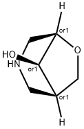 exo-8-Hydroxy-6-oxa-3-azabicyclo[3.2.1]octane 结构式