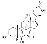 (3a,5b,6b,7b,12b)-3,6,7,12-tetrahydroxy-Cholan-24-oic acid 结构式