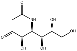 3-乙酰氨基-3-脱氧-D-葡萄糖 结构式