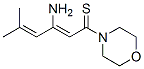 Morpholine,  4-(3-amino-5-methyl-1-thioxo-2,4-hexadienyl)-  (9CI) 结构式