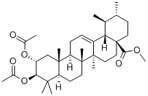 2,3-BIS(ACETYLOXY)-(2ALPHA,3BETA)-URS-12-EN-28-OIC ACID METHYL ESTER 结构式