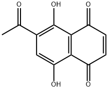 6-Acetyl-5,8-dihydroxy-1,4-naphthoquinone 结构式