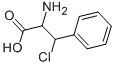 DL-3-氯苯丙氨酸 结构式
