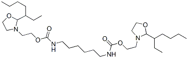 Carbamic acid, 1,6-hexanediylbis-, bis2-2-(1-ethylpentyl)-3-oxazolidinylethyl ester 结构式