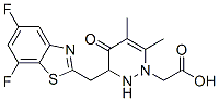 3,4-dihydro-4-oxo-5,6-dimethyl-3-((5,7-difluorobenzothiazol-2-yl)methyl)-1-pyridazineacetic acid 结构式