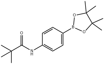 2,2-二甲基-N-[4-(4,4,5,5-四甲基-1,3,2-二氧硼杂环戊烷-2-基)苯基]丙酰胺 结构式