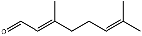 (E)-3,7-二甲基-2,6-辛二烯醛 结构式
