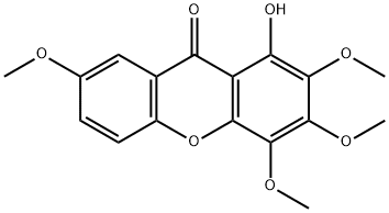 1-羟基-2,3,4,7-四甲氧基吨酮 结构式