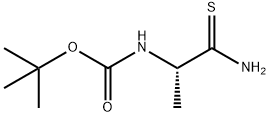 N-[(1S)-1-氨基甲硫酰乙基]氨基甲酸叔丁酯 结构式