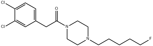 Piperazine, 1-[5-fluoropentyl]-4-[(3,4-dichlorophenyl)acetyl]- 结构式