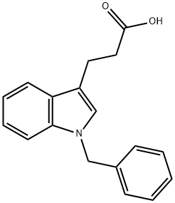 3-(1-苄基-1H-吲哚-3-基)丙酸 结构式