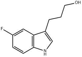 3-(5-氟-1H-3-吲哚)-1-丙醇 结构式