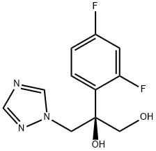 (R)-2-(2,4-二氟苯基-3-[1,2,4]三唑-1-丙烷-1,2二醇 结构式