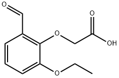 2-(2-乙氧基-6-甲酰苯氧基)乙酸 结构式