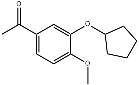 1-(3-(CYCLOPENTYLOXY)-4-METHOXYPHENYL)ETHANONE 结构式